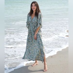 Natural Life NWT Sanibel Kaftan Maxi Dress - Floral - Size Medium